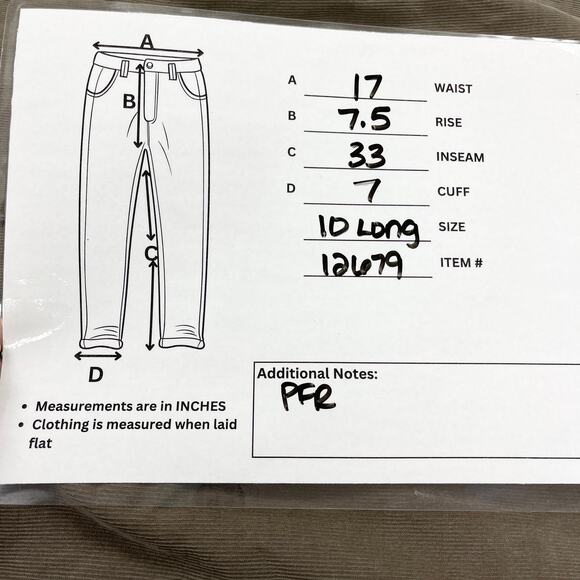 Old Navy Womens Low Rise Corduroy Pants Size 10 Long Y2K Fallcore Retro Preppy - Picture 9 of 10